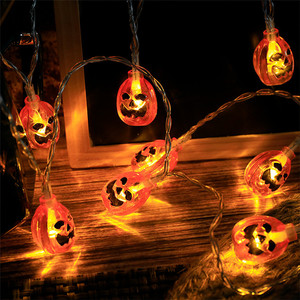 Guirnalda de Luces con Forma de Calabaza, Araña y Murciélago, Decoración de Halloween para el Hogar, Jardín y Fiestas al Aire Libre - Product Image 2