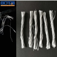 CALFORCE Fibre de polypropylène torsadée pour béton 12 mm, résistance à la traction 400 MPa, résistance aux acides/aux alcalis pour le béton