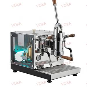Retro Italian Style Lever <b>Espresso</b> Machine (2.5L+0.3L Boiler) with LCD Display PID Control for Continuous <b>Cup</b> Dispensing - Product Image 1