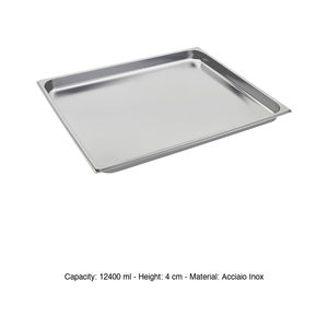 Bandeja para Horno de Acero Inoxidable GN 2/1, 65 × 53 × 4 cm, 2417 g - Product Image 3