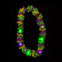 Collier de fleurs en soie hawaïen Haiwin pour fête, Mardi Gras, Saint-Patrick, collier de fleurs en soie hawaïen pour la danse hula