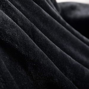 Trang Trí Nội Thất Trọng Lượng Nhẹ Lông Cừu Giường Chăn Sang Trọng Mờ Ấm Cúng <span class=keywords><strong>Flannel</strong></span> Lông Cừu Ném Sợi Nhỏ Chăn Màu Đen - Product Image 3