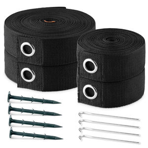 Filet de volleyball extérieur-Filet de protection pour balle de volleyball Équipement de <span class=keywords><strong>terrain</strong></span> de volleyball de plage avec piquets de vis à longue <span class=keywords><strong>ligne</strong></span> courte + sac - Product Image 1