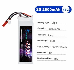 แบตเตอรี่45C 7.4V 2S 2800mAh ตัวต่อ deans t/jst/ XT30/XT60สำหรับ RC Airplane เฮลิคอปเตอร์รถยนต์เรือรถบรรทุกชิ้นส่วน - Product Image 2