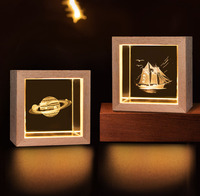 Cube de cristal K9, rectangle vierge, cadeau créatif pour la Journée des enfants, veilleuse en cristal gravée au laser pour la décoration de table