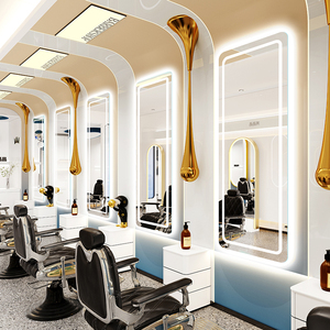 Miroir intelligent LED en verre sans cadre <span class=keywords><strong>de</strong></span> haute qualité avec design Art Déco pour <span class=keywords><strong>salon</strong></span> <span class=keywords><strong>de</strong></span> <span class=keywords><strong>coiffure</strong></span>, équipement <span class=keywords><strong>de</strong></span> <span class=keywords><strong>salon</strong></span> - Product Image 2