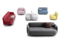 Sofá de Dos Plazas de Alta Calidad para Sala de Estar, Sofá de Oficina, Sillón Lounge con Tapicería de Tela y Soporte para Tablet