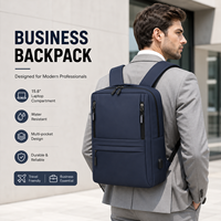 Sac à dos décontracté tendance pour affaires et voyages, en PU, avec fermeture éclair, étanche, grande capacité, chargement USB, extensible, pour ordinateur portable - Vente chaude