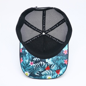 Casquette de camionneur personnalisée à 5 panneaux, logo en caoutchouc 3D de qualité supérieure, unisexe, coton et polyester, style sportif pour les sports de plein air et le cyclisme, adultes - Product Image 3