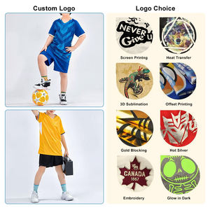 工厂批发最新款廉价男式 100% 涤纶足球队队服复古透气速干短袖球衣 - Product Image 5