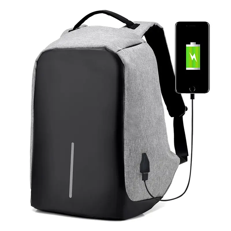 15 inch laptop USB charging anti theft backpack men