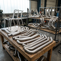 Dobladora de Tubos Hidráulica con Control CNC, Máquina de Doblado de Tubos de Acero Inoxidable de Alta Resistencia