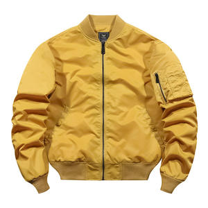 Atacado Alta Qualidade Cor Sólida Homens Inverno Plus Size Homens Jaqueta Flyer <span class=keywords><strong>Bomber</strong></span> <span class=keywords><strong>Jacket</strong></span> - Product Image 3