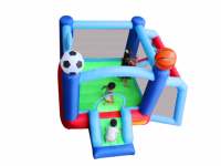 Trampoline gonflable d'intérieur et d'extérieur, combinaison multifonctionnelle de jeu de balle et de toboggan, lit de rebond gonflable pour bébé