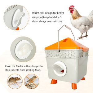 Yyc DIY tahan hujan halaman belakang unggas feeder port gelas minum otomatis pengumpan ayam dan peminum dengan ember - Product Image 2