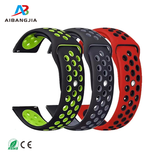 Bracelet de montre intelligente Aibangjia 20 mm 22 mm, deux couleurs, respirant, bracelet de sport pour <span class=keywords><strong>Samsung</strong></span> <span class=keywords><strong>Galaxy</strong></span> Watch 7, bracelet 6 <span class=keywords><strong>5</strong></span> 4 3 - Product Image 1