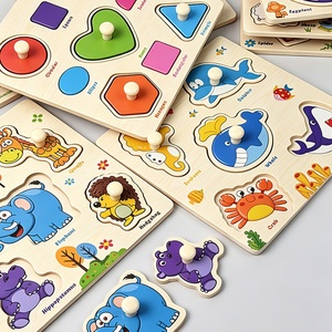 Giocattoli Educativi Montessori Personalizzati, 8 Tipi di <span class=keywords><strong>Giochi</strong></span> per lo Sviluppo Cerebrale dei <span class=keywords><strong>Bambini</strong></span>, Puzzle in Legno con Manopole per l'Apprendimento dei <span class=keywords><strong>Bambini</strong></span> - Product Image 5