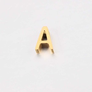 Ciondoli Alfabetici in Acciaio Inossidabile Placcato Oro 18K, Lucidati a Specchio, Antiossidanti, per Bracciali - Product Image 3