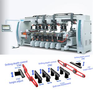 Đa lỗ nhàm chán Máy khoan máy tự động cho ăn 6 đa hàng dòng gỗ CNC - Product Image 5