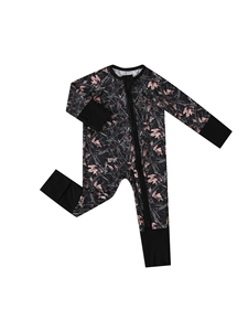 Onder de Zee Geprinte Baby Bamboe Pyjama's Zachte Gebreide Baby Romper met Lange Mouwen en Voetjes - Product Image 2