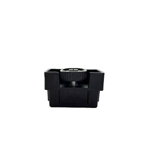 <b>Adjustable</b> Furniture Leg Black Plastic <b>Square</b> Base With Screw Easy Installation For Furniture Stability - Product Image 1