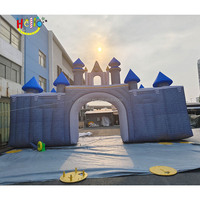 Arche gonflable en forme de château pour événements, festivals d'art et décoration de parcs de jeux