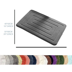 Alfombra de Baño de Espuma Viscoelástica (CHAKME) de 1.7 cm, 3 Capas, Diseño de Círculos y Rectángulos Encajados, Absorbente de Agua - Product Image 5