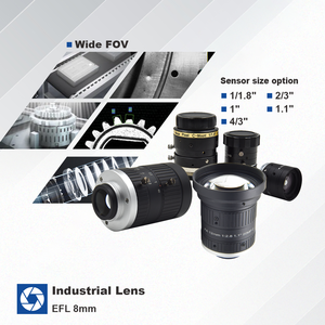 Vision Datum professionnel optique 5MP 1/1.8 "FL 8mm F2.0 <span class=keywords><strong>FA</strong></span> objectif de caméra à mise au point manuelle à monture C - Product Image 1