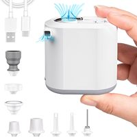 Mini pompe à air de poche 0,72 PSI avec batterie au lithium rechargeable intégrée, pompe à air gonflable en plastique avec fonction d'aspiration pour tapis et matelas pneumatiques