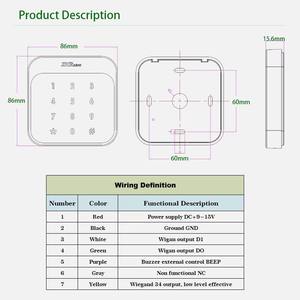 Lecteur RFID à double fréquence crypté par CPU V352M-VM-F, Wiegand RS485, anti-effraction, 125KHz 13.56MHz, anti-clonage, lecteur de contrôle d'accès - Product Image 5