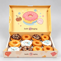 Boîtes d'emballage personnalisées en carton alimentaire pour sushis, pâtisseries, donuts, gâteaux, biscuits et pains à emporter