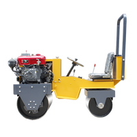 Compacteur à tambours tandem hydraulique industriel avec moteur diesel, rouleau compresseur routier