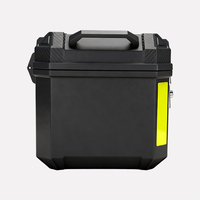 Boîte à bagages arrière pour moto 45L en PP, coffre supérieur verrouillable, rangement pour casque, boîte de tourisme arrière, design réfléchissant, rangement étanche