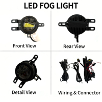 Feux antibrouillard Laser Bi Beam 59W 38W Blanc Jaune 6000K 3000K pour Honda CR-V 2023 2024 2025