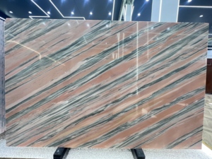 หินอ่อนลายม้าลายสีแดงธรรมชาติ ผสมสีชมพู-น้ำตาล สำหรับผนังและพื้นโรงแรม/วิลล่า/พื้นที่เชิงพาณิชย์ - Product Image 1