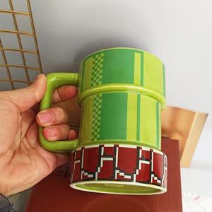 แก้วกาแฟลายการ์ตูนซูเปอร์มาริโอแบบพิกเซล 3 มิติ - Product Image 6