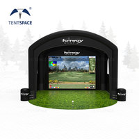 Nouveau design personnalisé étanche simulateur de golf gonflable écran de projection jeu de pratique pour jouer aux balles de golf