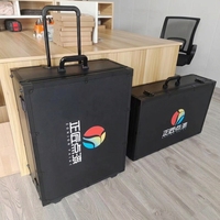 Valise en aluminium sur mesure pour instruments et équipements d'exposition, valise de transport pour robots, valise trolley d'aviation avec doublure en mousse EVA personnalisée