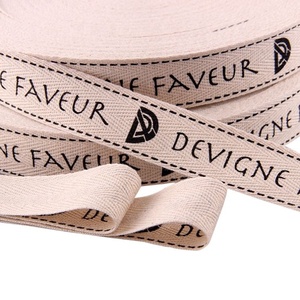Logo personnalisé professionnel 2.5Cm 1 pouce <span class=keywords><strong>sergé</strong></span> imprimé naturel chevrons <span class=keywords><strong>ruban</strong></span> 100% coton - Product Image 6