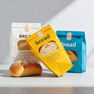 Ruban d'emballage alimentaire en kraft personnalisé, écologique, classique, résistant à l'humidité, durable, pour petits produits de boulangerie (donuts, toasts, pains, sandwichs) - Product Image 3