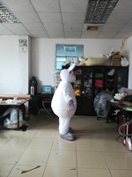 Costumes de mascotte de Noël pour adultes en peluche douce blanche personnalisés populaires 2019 à vendre