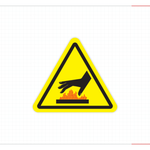 ป้ายเตือนอันตรายจากพื้นผิวที่ร้อน ป้ายเตือนอันตรายจากการถูกไหม้ ใช้ถุงมือ ประกาศความปลอดภัยทางอุตสาหกรรม - Product Image 5