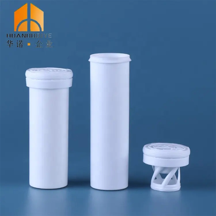 30ml 50ml 60ml 70ml Vitamin C Effervescent Tablet Bottles with Spring Cap White Desiccant Candy Packaging Tube