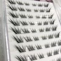 Faux cils Su Daji 0,12 mm, boucles naturelles, bande transparente invisible, sans colle, auto-adhésifs, cils entiers en fibres chimiques