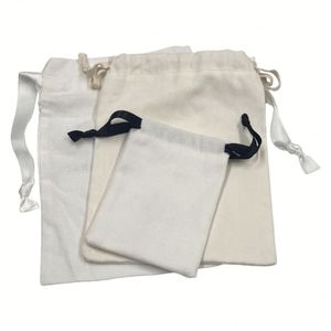 Sac à cordon personnalisé en coton, petit sac cadeau à cordon avec logo personnalisé, emballage en coton - Product Image 1