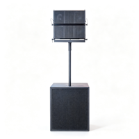 Altavoz de Línea Activo Profesional de Rango Completo Híbrido de Amplio Voltaje de 350W 135dB SPL con Conexión RJ45 y Madera Contrachapada de Abedul