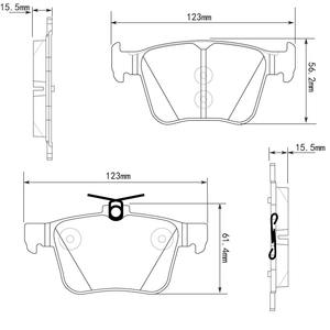 WVA25008 Juego de pastillas de freno de cerámica de repuesto para <span class=keywords><strong>Audi</strong></span> para <span class=keywords><strong>A3</strong></span>/para <span class=keywords><strong>A3</strong></span> Quattro/para S3/para TT Quattro - Product Image 5