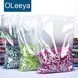 Oleeya 100 Gross Strass en cristal SS6-SS30 à dos plat Mocha, non thermocollants, à coller pour décorations d'ongles - Product Image 1