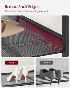 <span class=keywords><strong>VASAGLE</strong></span> 12-15 Paires Organisateur de Chaussures avec dessus en Bois Robuste Étagère à Chaussures sur Pied Libre pour Entrée Étagères de Rangement à 4 Niveaux - Product Image 4