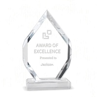 Trophée en cristal personnalisé gravé pour la reconnaissance d'entreprise, cadeau de remerciement pour les employés, ornement décoratif